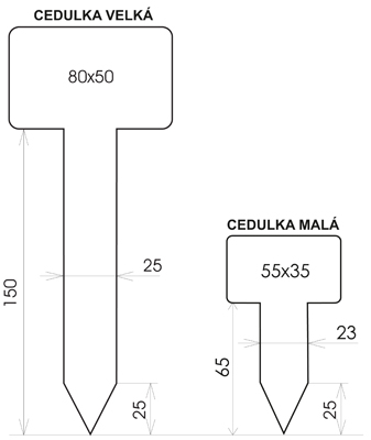 Zapichovací cedulky
